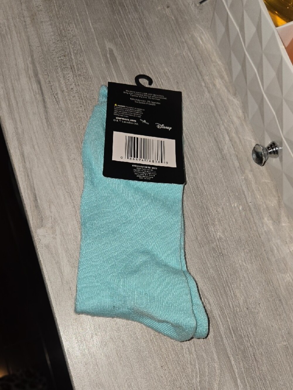 Star Wars Light Blue ‘I Like My Coffee On The Dark Side’ Darth Vader Socks - Picture 2 of 4